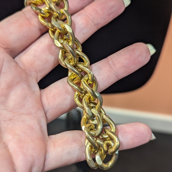 Vintage 80s Chain Belt Long Adjustable Retro Glam Punk Rockstar Girlfriend Vibes - Picture 9 of 15